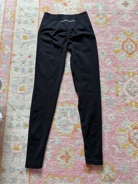 Alphalete Amplify Black Scrunch Seam High Waisted Leggings Size Small